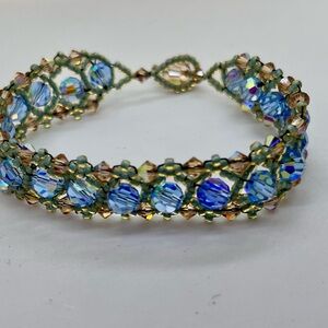 Parisian lights woven crystal bracelet